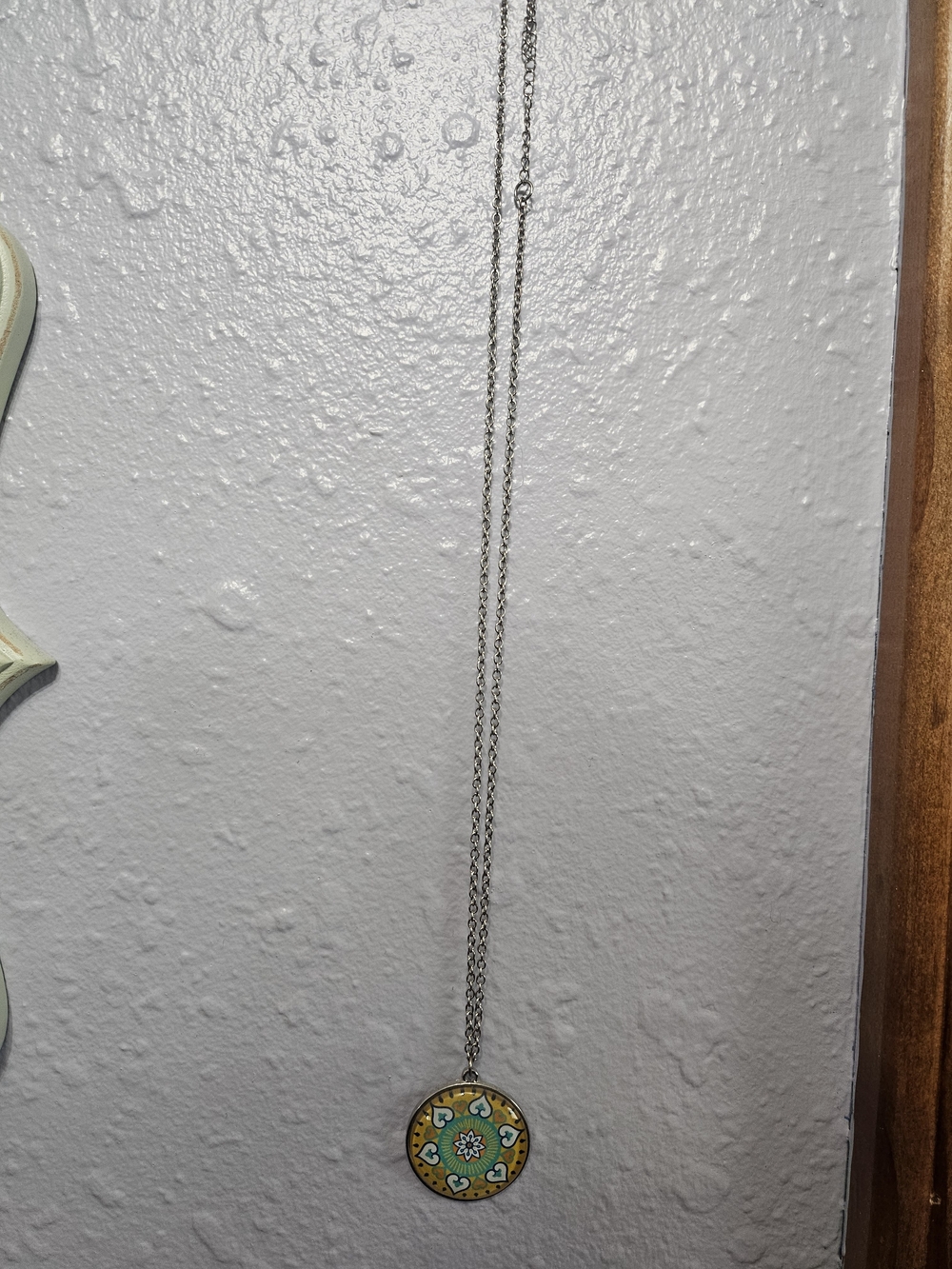 Yellow Floral Medallion Pendant Necklace - Women Accessories